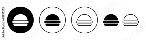Burger icon set for web and mobile app. burger sign and symbol. hamburger