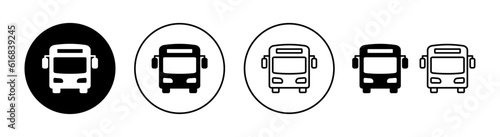 Bus icon set for web and mobile app. bus sign and symbol. transport symbol