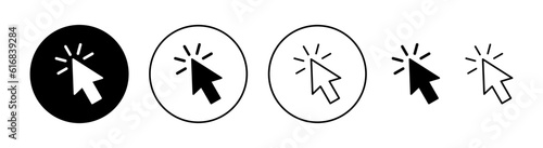 Click icon set for web and mobile app. pointer arrow sign and symbol. cursor icon