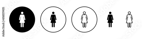 Female icon set for web and mobile app. woman sign and symbol