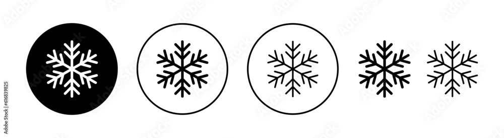 Snow icon set for web and mobile app. snowflake sign and symbol Snow icon set for web and mobile app. snowflake sign and symbol