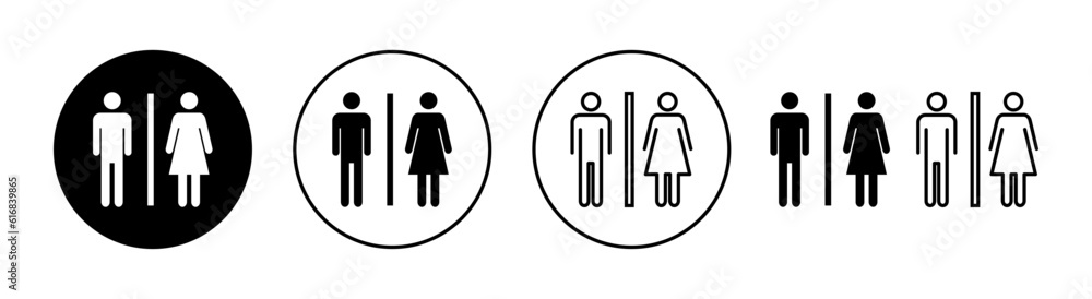 Toilet icon set for web and mobile app. Girls and boys restrooms sign and symbol. bathroom sign. wc, lavatory Toilet icon set for web and mobile app. Girls and boys restrooms sign and symbol. bathroom sign. wc, lavatory