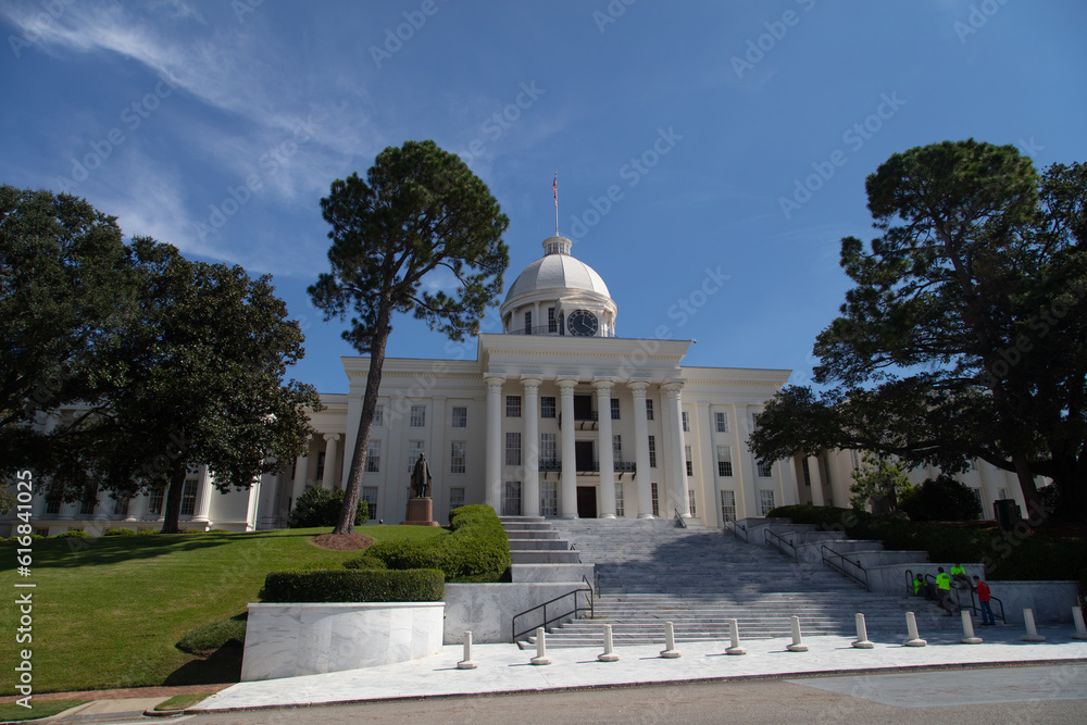 Alabama state capitol building in Montgomery, Alabama.