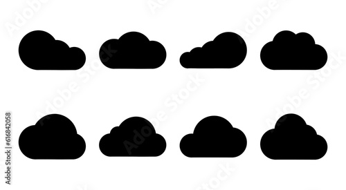 Cloud icon set illustration. cloud sign and symbol