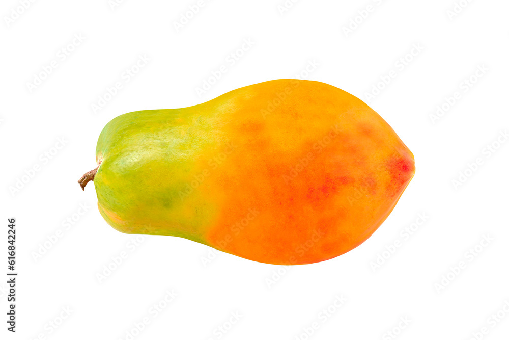   papaya  isolated on  transparent png