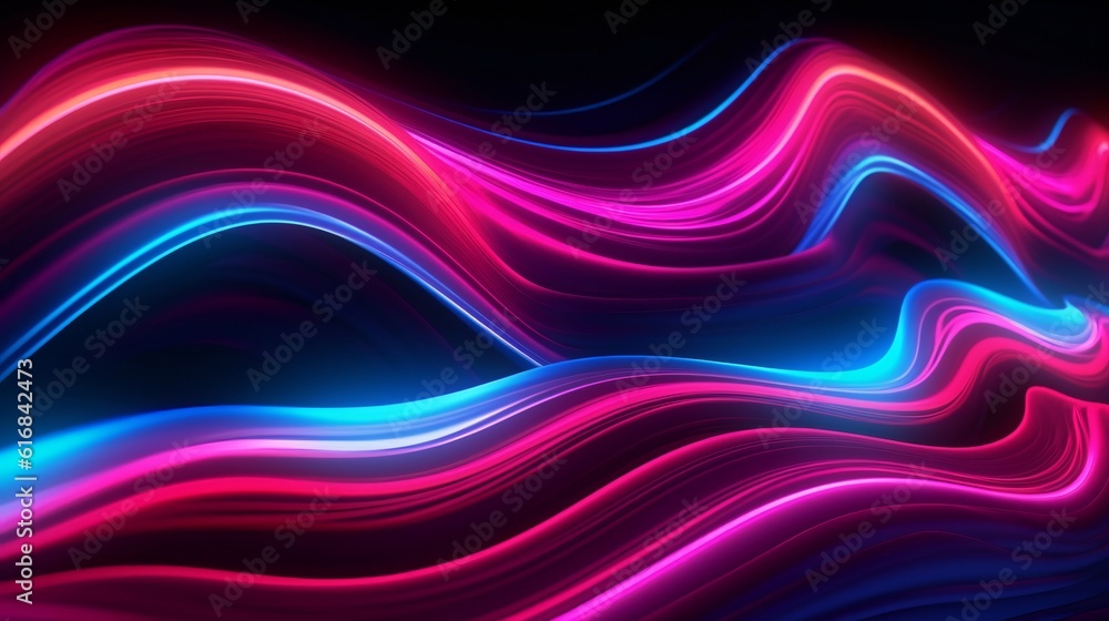 A vibrant wave of light against a dark background A vibrant wave of light against a dark background