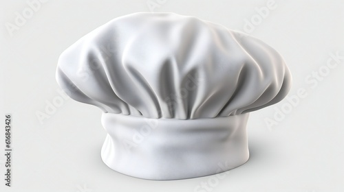 A white chef's hat isolated on a plain white background