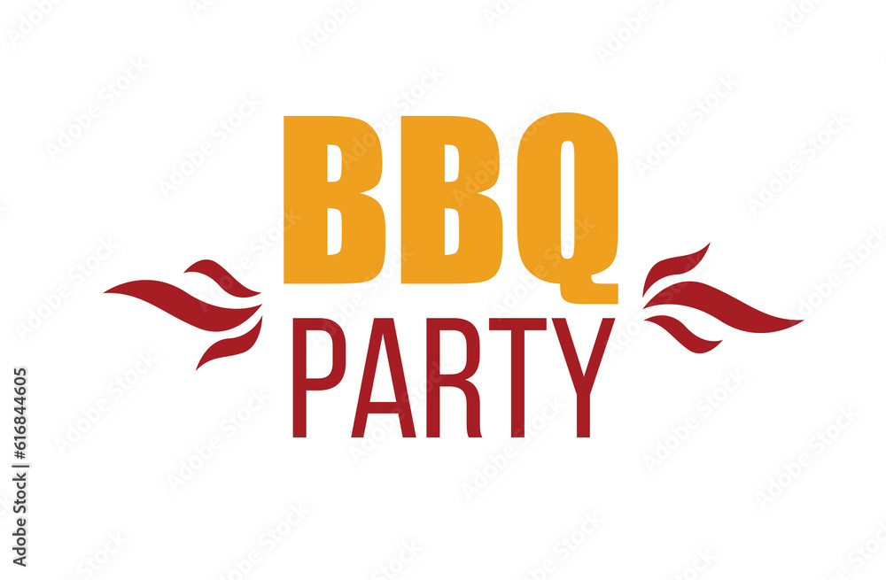 Barbecue grill elements isolated on light background. BBQ party poster ...