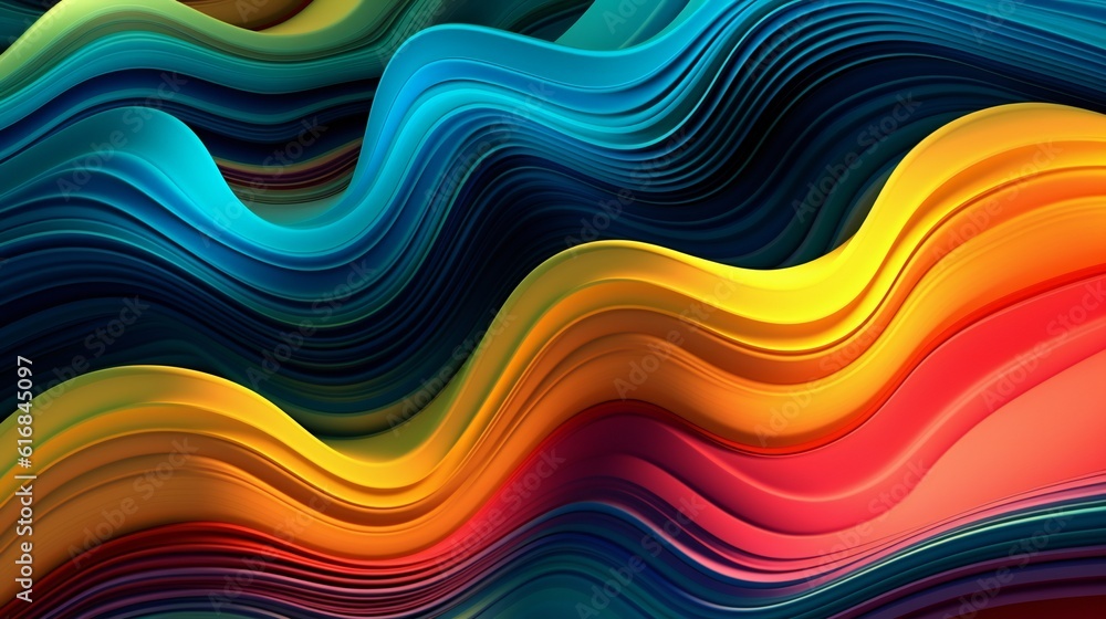 A vibrant and dynamic abstract background with flowing curves and lines