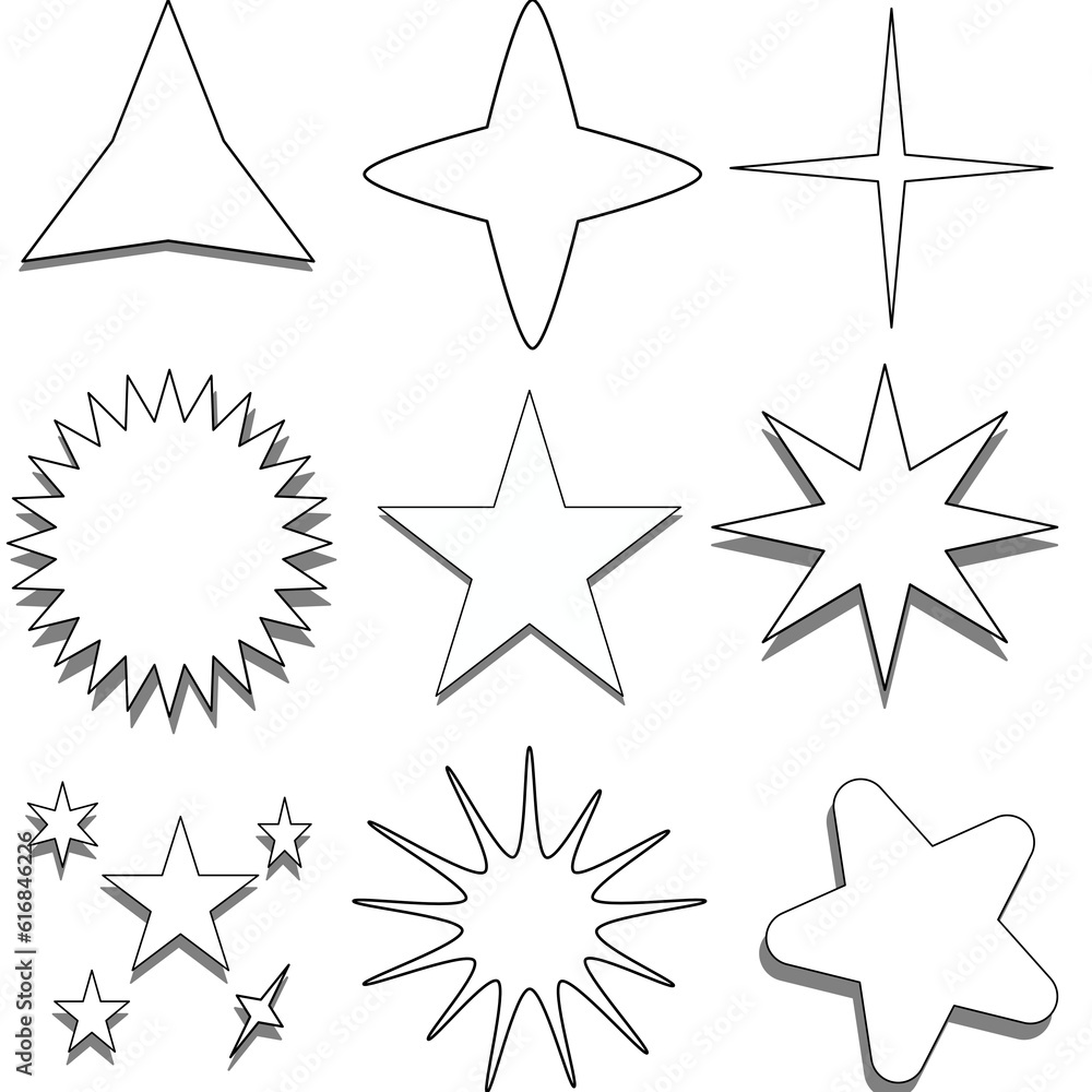 Obraz premium set of stars or symbol.