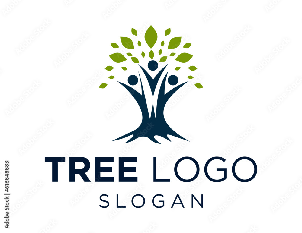 Logo design about Tree on a white background. made using the CorelDraw application.