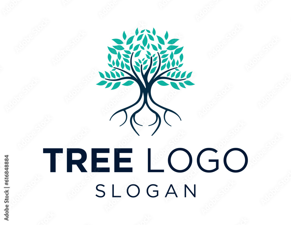 Obraz premium Logo design about Tree on a white background. made using the CorelDraw application.