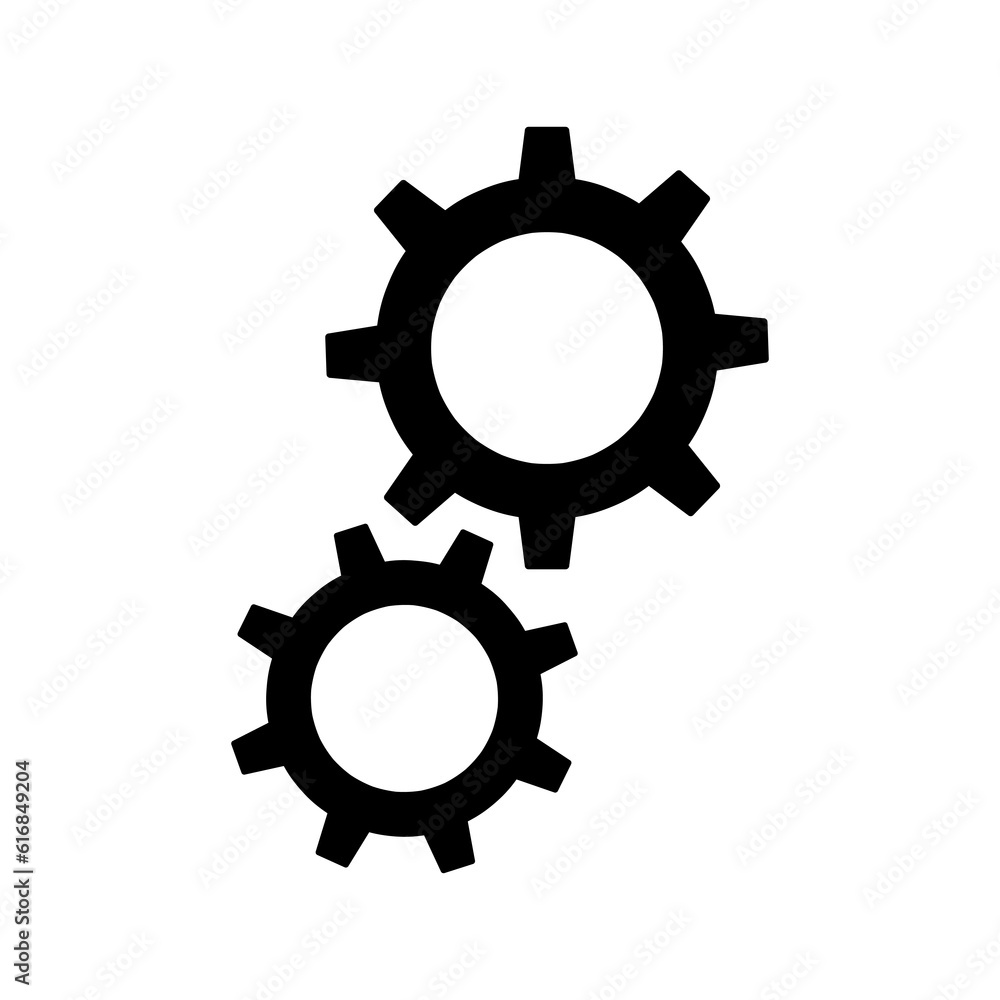 Gear vector icon illustration, Cog wheels icon. Cogs circle illustration. Gears and cogs icon on white background..eps