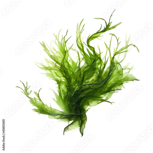 Fototapeta Seaweed isolated on white png.