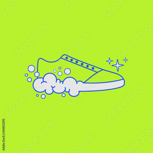 shoe wash icon, the icon in a simple and minimalist style which is suitable for you to use in your projects.