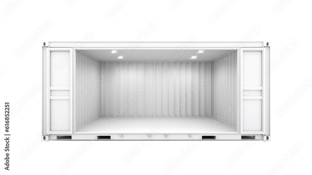 Interior of mobile container site office for construction site. Shipping container. Portable house and office cabins,Generative AI illustration Interior of mobile container site office for construction site. Shipping container. Portable house and office cabins,Generative AI illustration