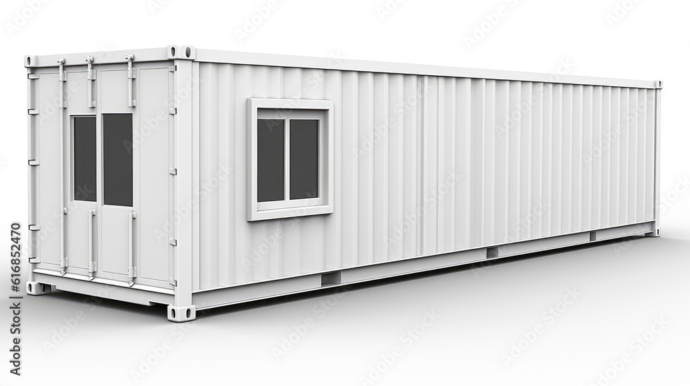 Mobile office buildings or container site office for construction site. Shipping container. Portable house and office cabins,Generative AI illustration Mobile office buildings or container site office for construction site. Shipping container. Portable house and office cabins,Generative AI illustration
