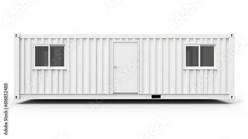 Obraz na płótnie Mobile office buildings or container site office for construction site. Shipping container. Portable house and office cabins,Generative AI illustration w salonie