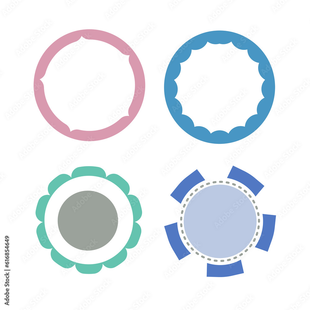 Set Of Circle Shape Illustration Set Of Circle Shape Illustration
