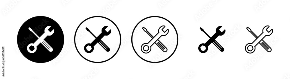Repair icons set. Wrench and screwdriver icon. settings vector icon. Maintenance Repair icons set. Wrench and screwdriver icon. settings vector icon. Maintenance