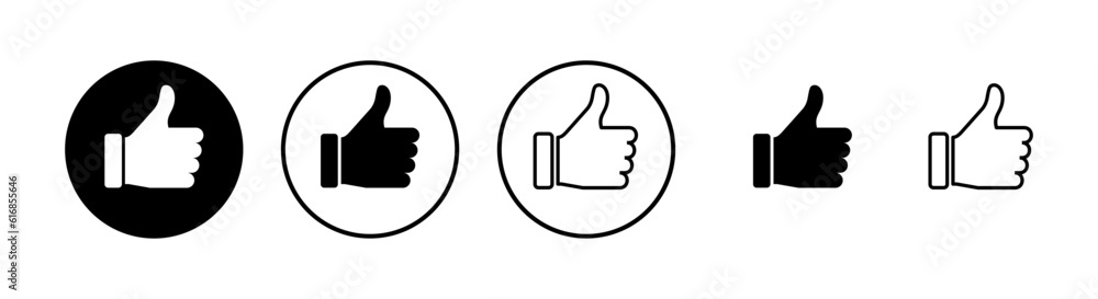 Like icons set. Thumbs up icon. social media icon Like icons set. Thumbs up icon. social media icon