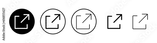 External link symbol icons set. Link icon. Link vector icon. Hyperlink chain symbol