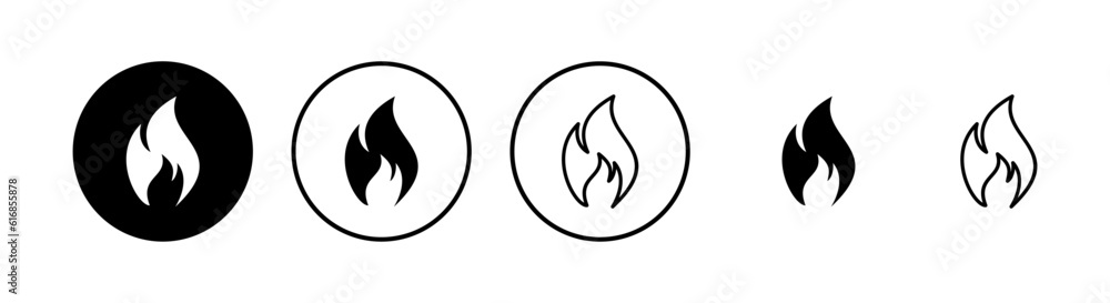 Fire icons set. Fire flame icon template. Fire icons set. Fire flame icon template.