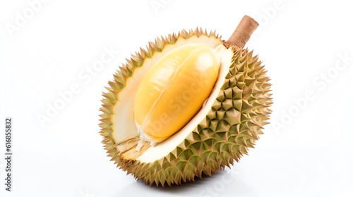 Fresh durian on a white background