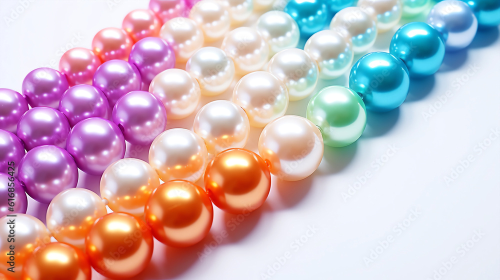 Some colored pearls on a white background
Some colored pearls on a white background