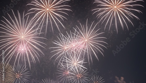 A Depiction Of An Interesting Fireworks Display With Many Different Colors AI Generative