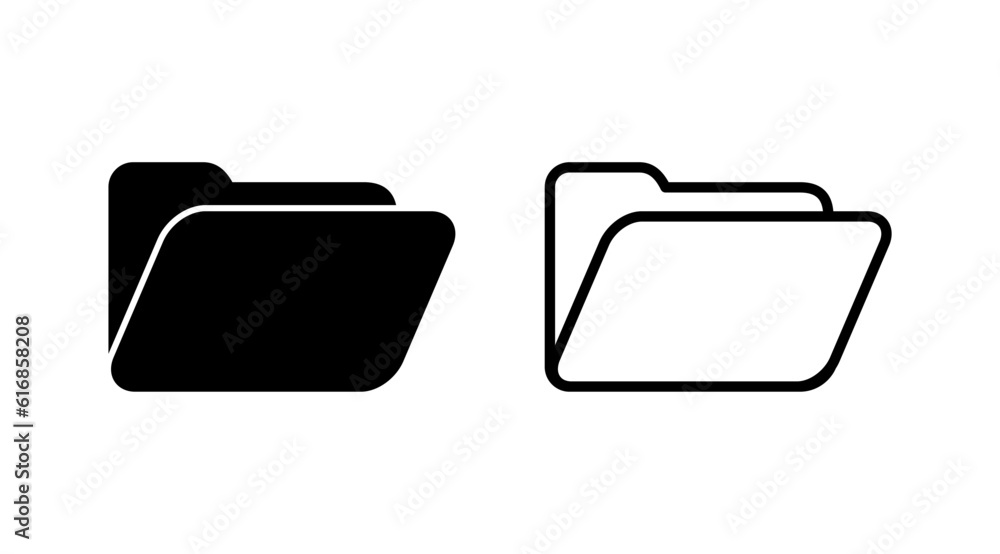Folder icon vector. document folder icon Stock Vector | Adobe Stock