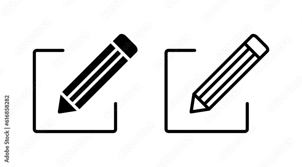 Edit icon vector. edit document sign and symbol. pencil Edit icon vector. edit document sign and symbol. pencil