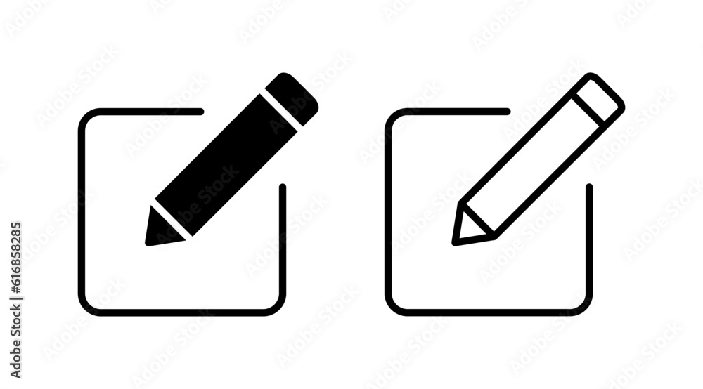 Edit icon vector. edit document sign and symbol. pencil Edit icon vector. edit document sign and symbol. pencil