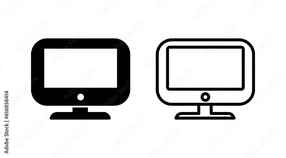 Computer icon vector. computer monitor icon. Computer icon vector. computer monitor icon.