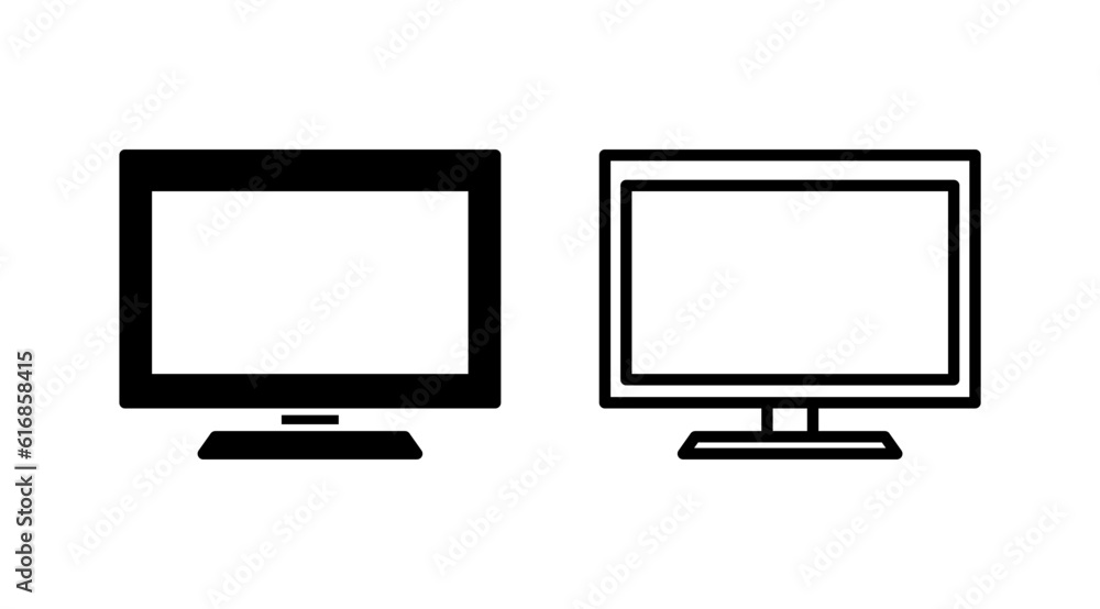 Computer icon vector. computer monitor icon. Computer icon vector. computer monitor icon.