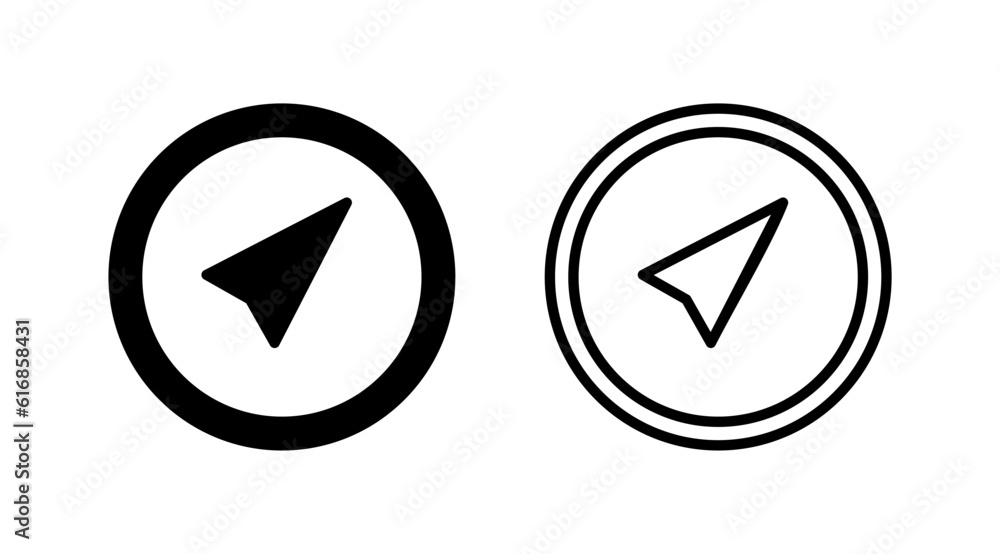 Compass icon vector. navigation icon Compass icon vector. navigation icon