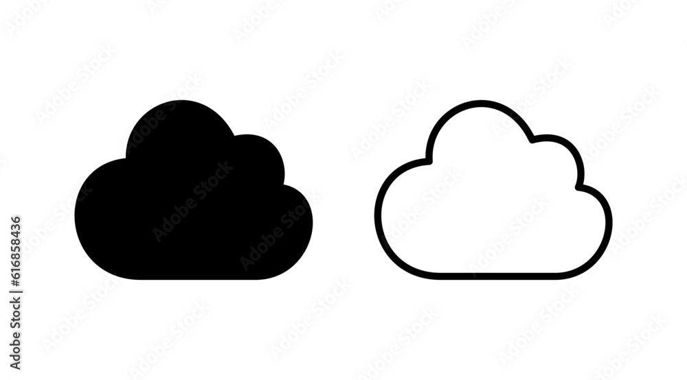 Cloud icon vector. cloud data. cloud services Cloud icon vector. cloud data. cloud services