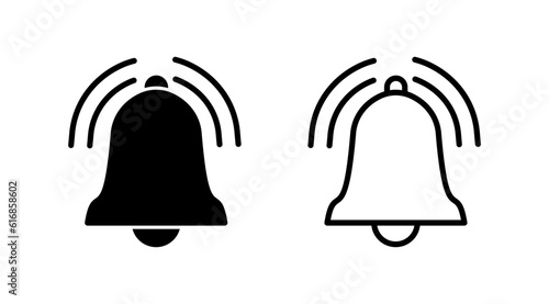 Bell Icon vector in trendy flat style isolated. Notification symbol web site design
