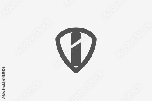 Illustration vector graphic of letter i emblem logo