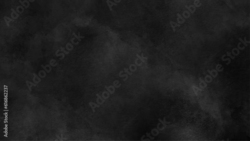 Grunge black watercolor background with dark gray cracks and wrinkled creases on old grainy paper in abstract painted vintage illustration. Trendy photo