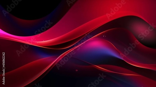 Dynamic 3D abstract background: dark red wave with modern fluid shape concept