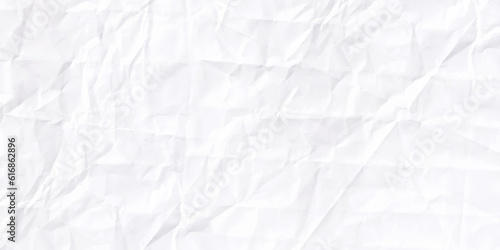 Clean white paper, wrinkled, abstract background. Texture of a crumpled white sheet of paper. White creased paper.