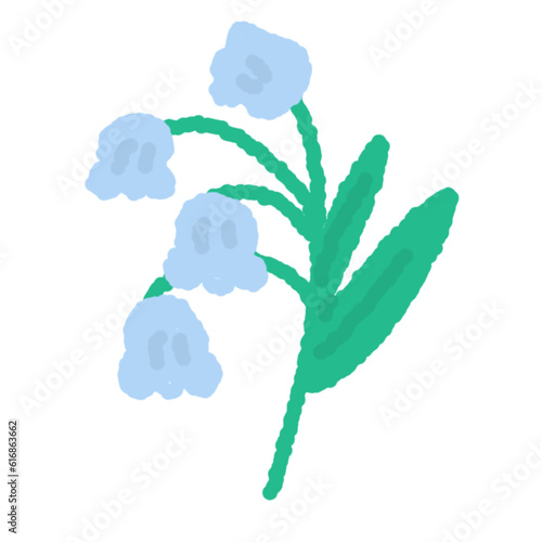 blue bell ring doodle flower photo