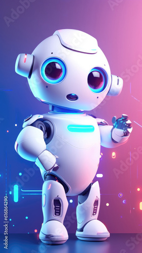 Cute Friendly AI Robot Assistant Children's Friend Toy Generative AI 