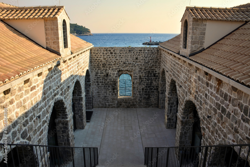 Window to the Adriatic Sea in Dubrovnik Old Town - Croatia