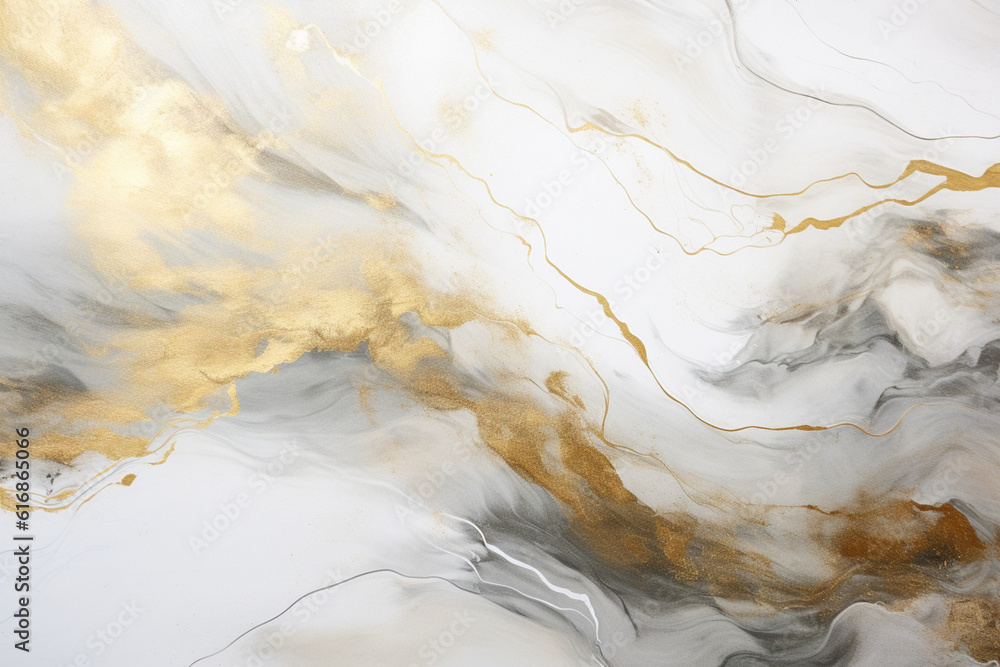 Gold marble background abstract with Generative Ai. Natural granite floor. White stone wall.