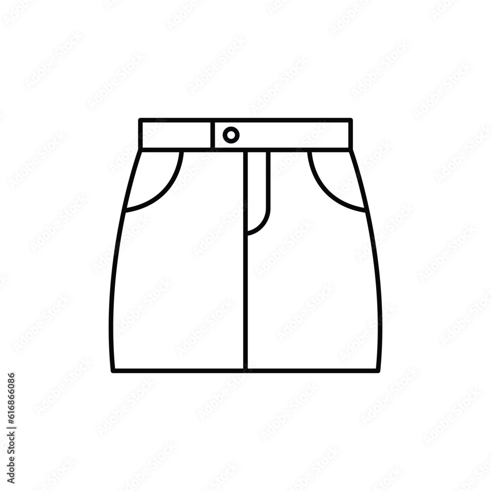 Women Skirt icon design. isolated on white background. vector illustration Women Skirt icon design. isolated on white background. vector illustration