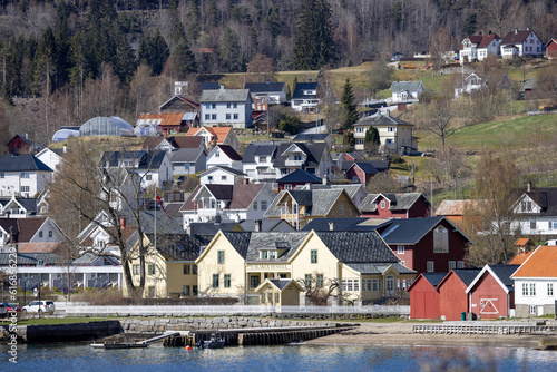 Konstfotografi Sunnny spring day in Solvorn, Luster, Norway