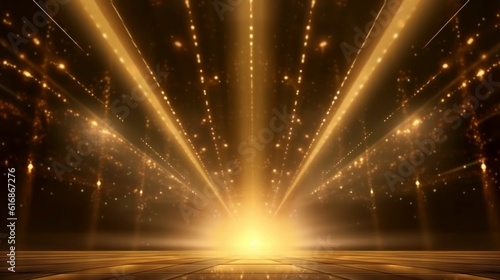 Golden rays of light create a captivating scene