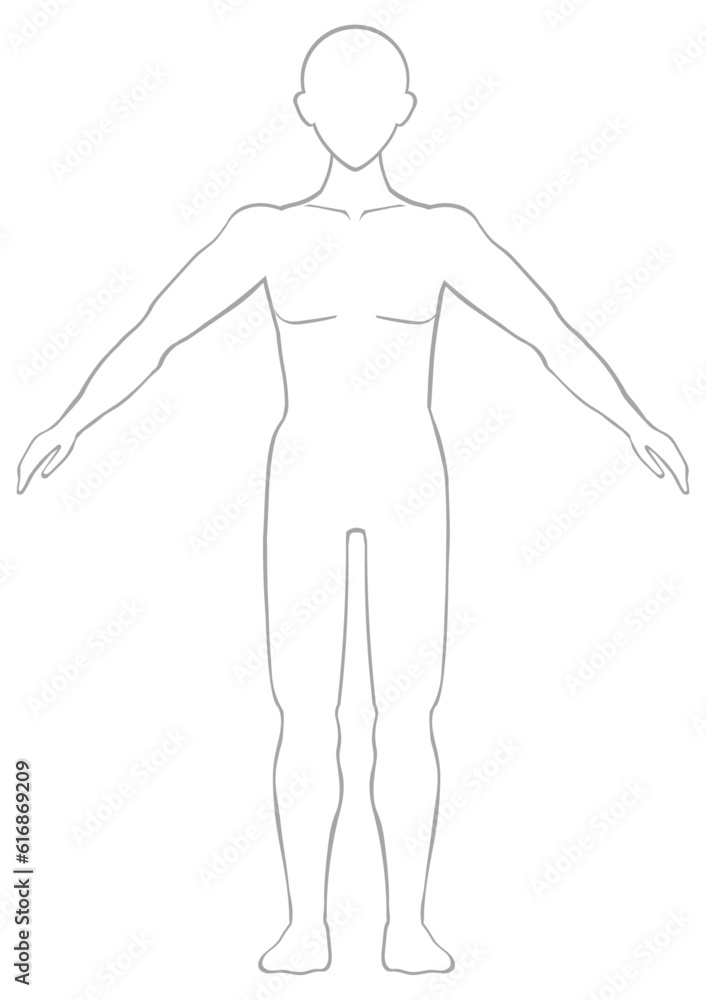 人間の全身のシルエット 人間の全身のシルエット